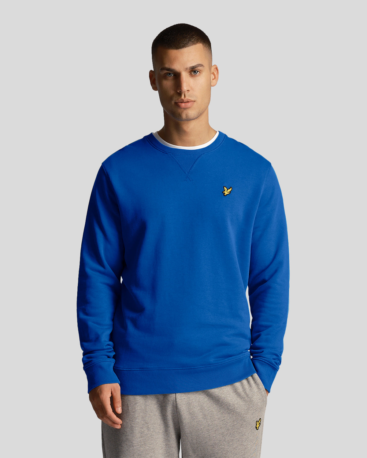 Lyle & Scott Crew Neck Sweat Light Grey Marl - Terraces Menswear