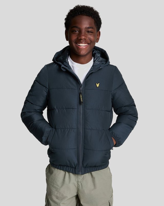 Lyle Scott Kids Quilted Puffer Jacket in Dark Navy