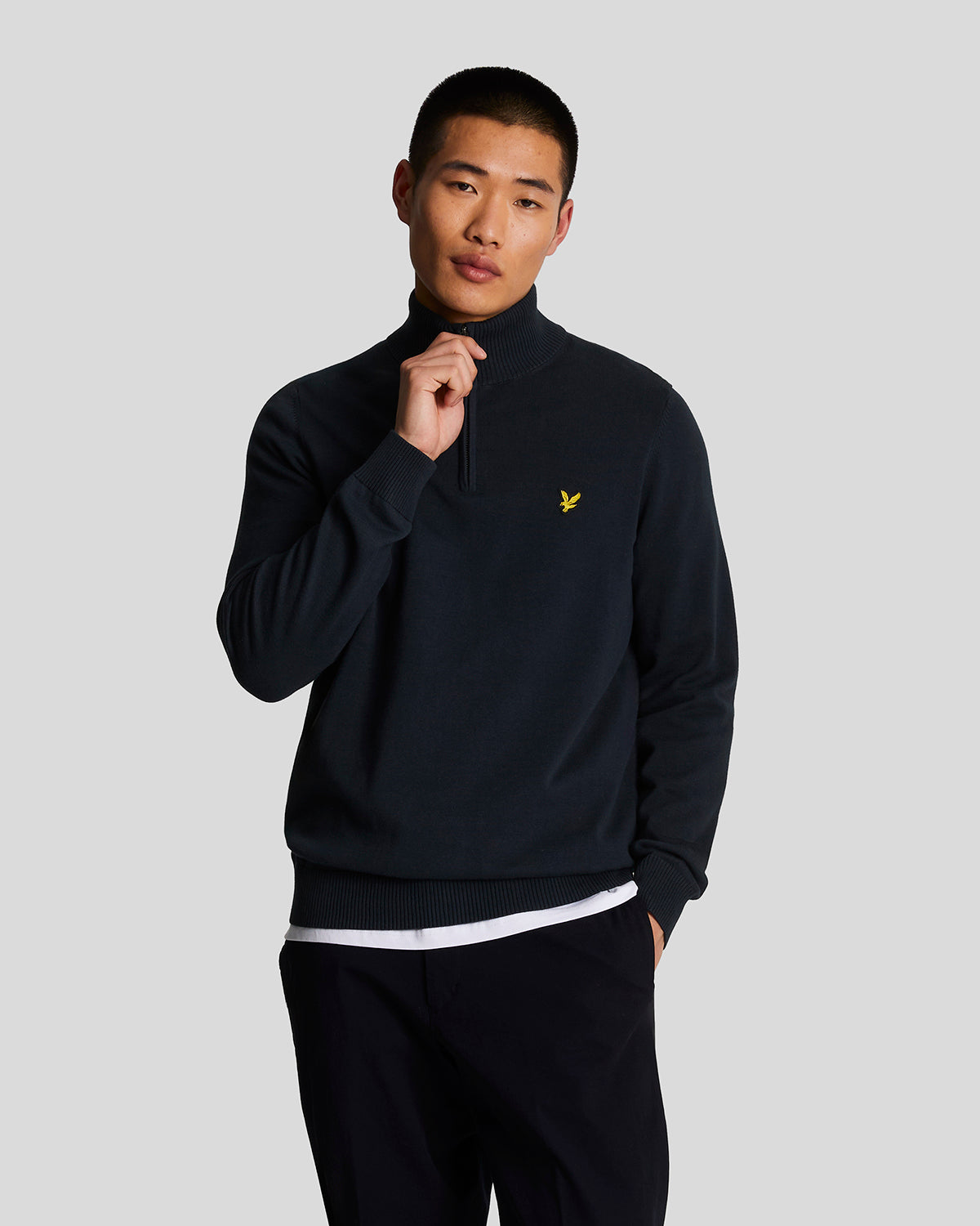 Lyle Scott Men s 1 4 Zip Jumper in Dark Navy