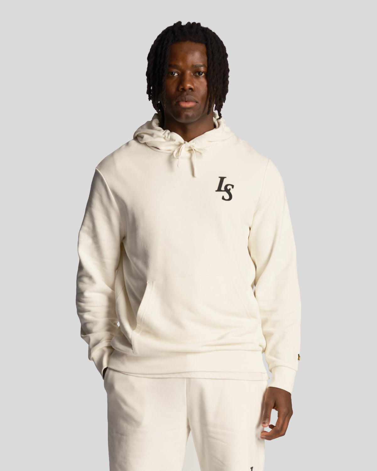 Lyle and scott white hoodie sale