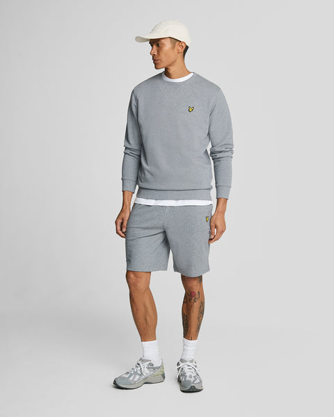 Lyle & Scott Men's Sweat Short in Mid Grey Marl