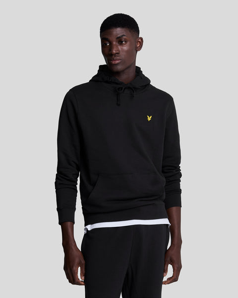 Lyle & Scott Men's Pullover Hoodie in Jet Black