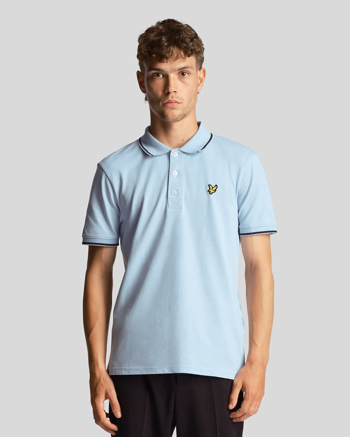 lyle & scott tipped polo shirt