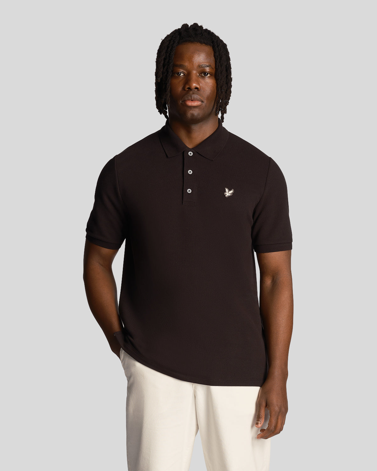 Lyle Scott Men s Premium Flatback Pique Polo Shirt in Lacquer