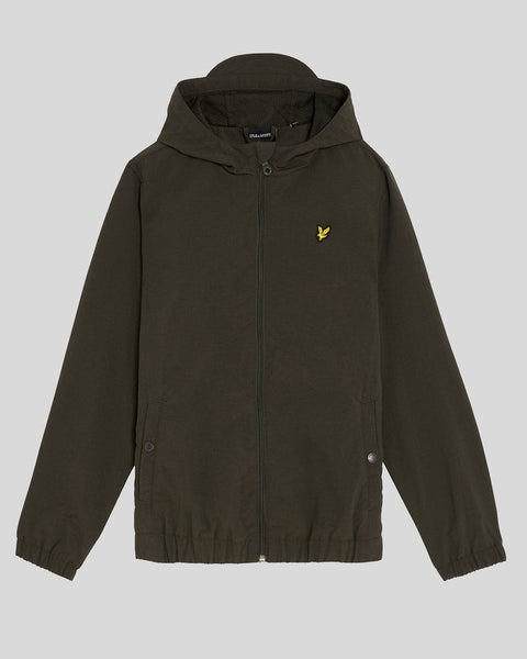 Lyle Scott Kids Zip Through Hooded Jacket in Olive